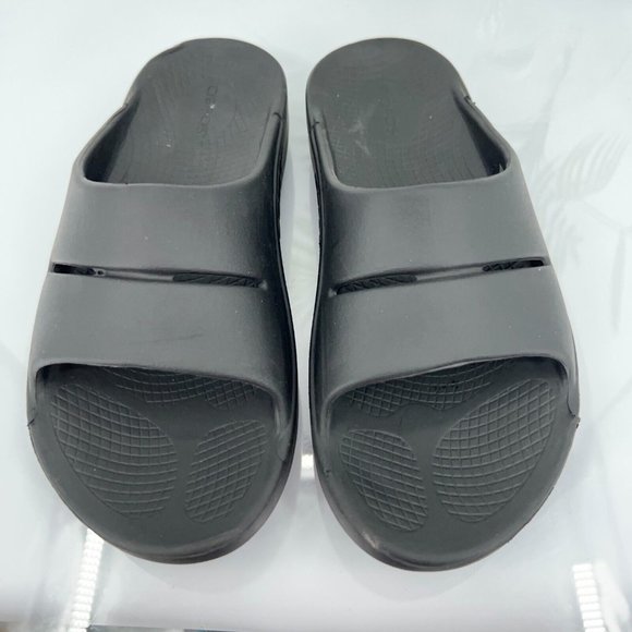 OOFOS Shoes - Oofos Oolala Womens Slides Flip Flop Sandals Size 8 Black Recovery Comfort Shoes
